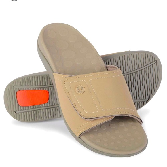 VIONIC ORTHOTIC Kiwi Motion control tan sandals men’s shoes size 8 women’s 10 - Picture 1 of 13